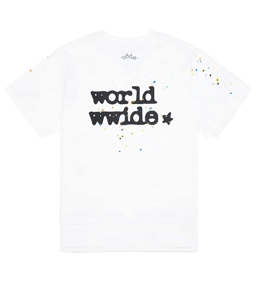 Sp5der Women Worldwide Baby T-Shirt White product image 1, provided for visual reference and product detail review