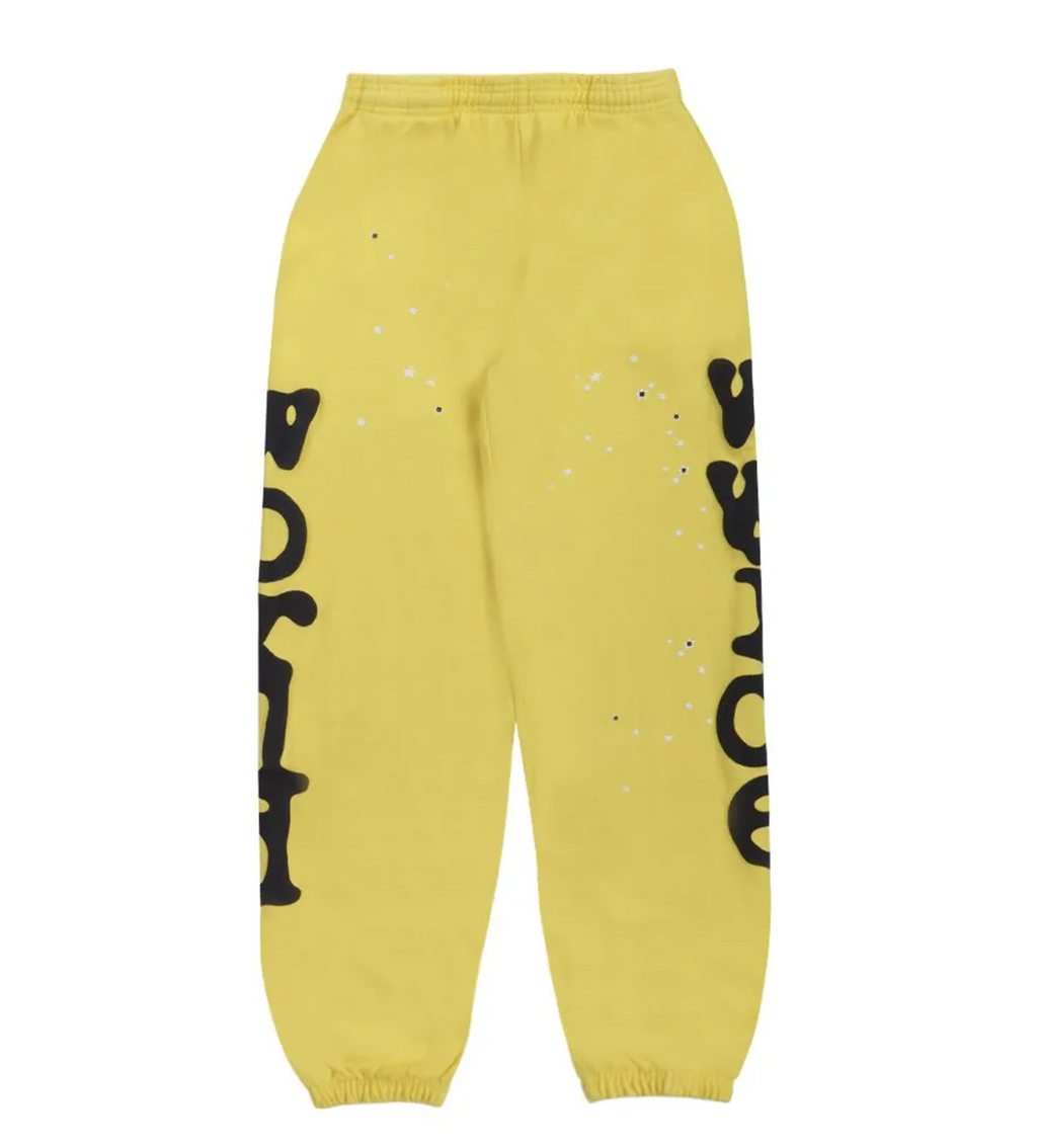 Sp5der Beluga Sweatpants Gold product image 1, provided for visual reference and product detail review