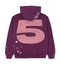 Sp5der Nocturnal Highway Hoodie Dark Purple product image 1, provided for visual reference and product detail review