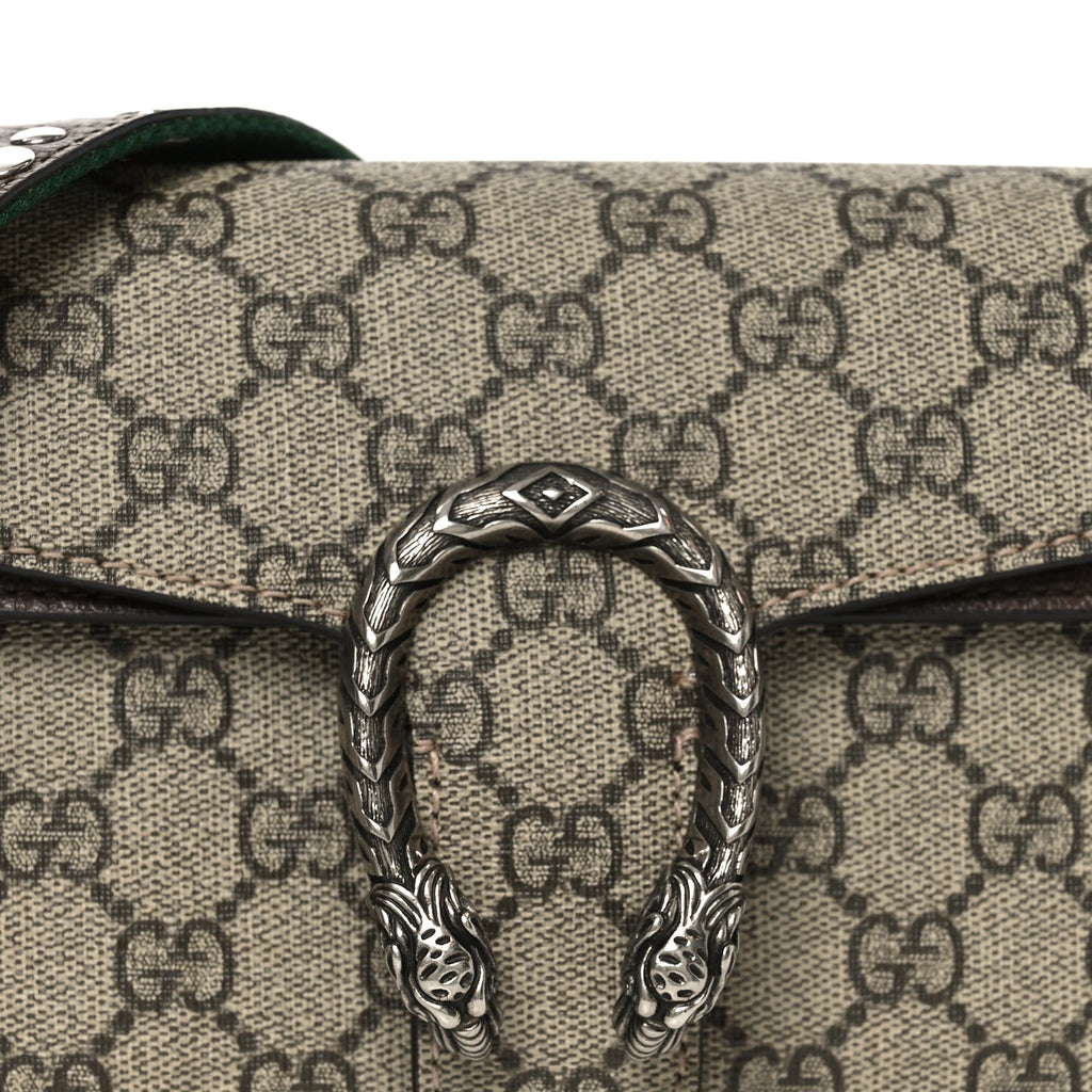 GG Supreme Web Monogram Textured Dollar Calfskin Dionysus Small Shoulder Bag Beige Ebony New Acero product image 8, provided