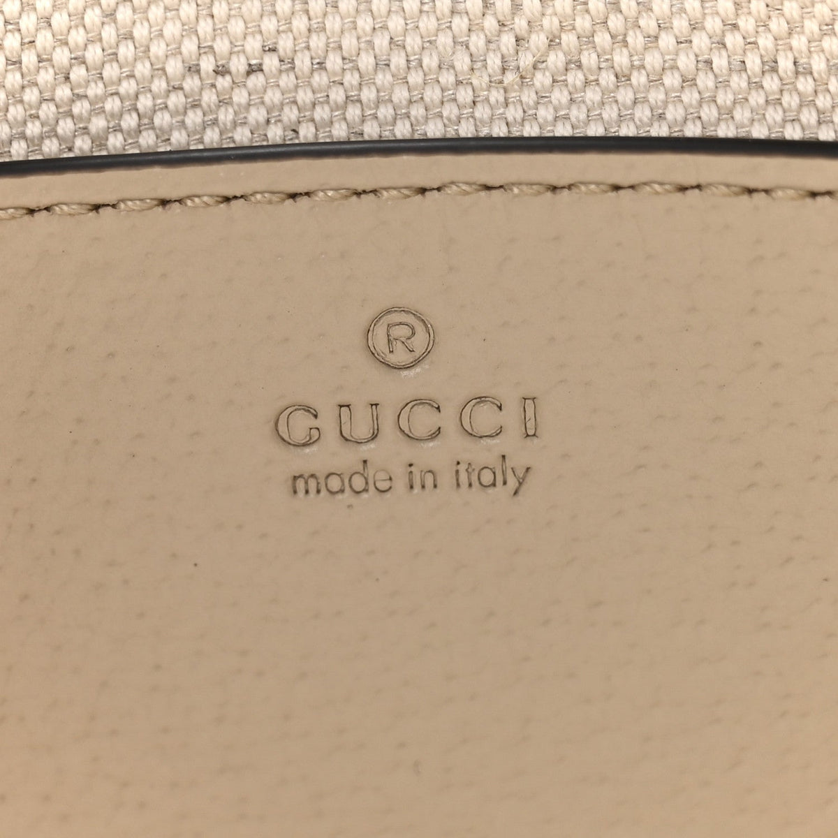 GG Supreme Monogram Textured Dollar Calfskin Web Mini Ophidia GG Handbag Beige Mystic White Oatmeal product image 6,