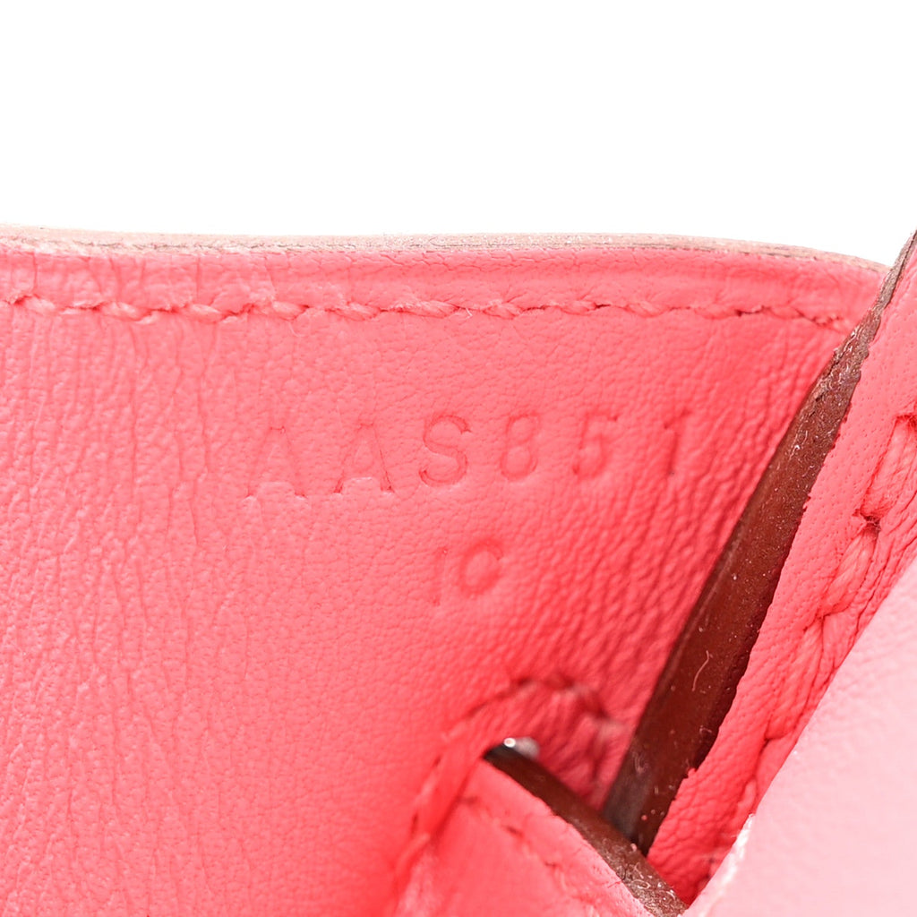 Swift Birkin 25 Rose Azalee product image 7, provided for visual reference and product detail review