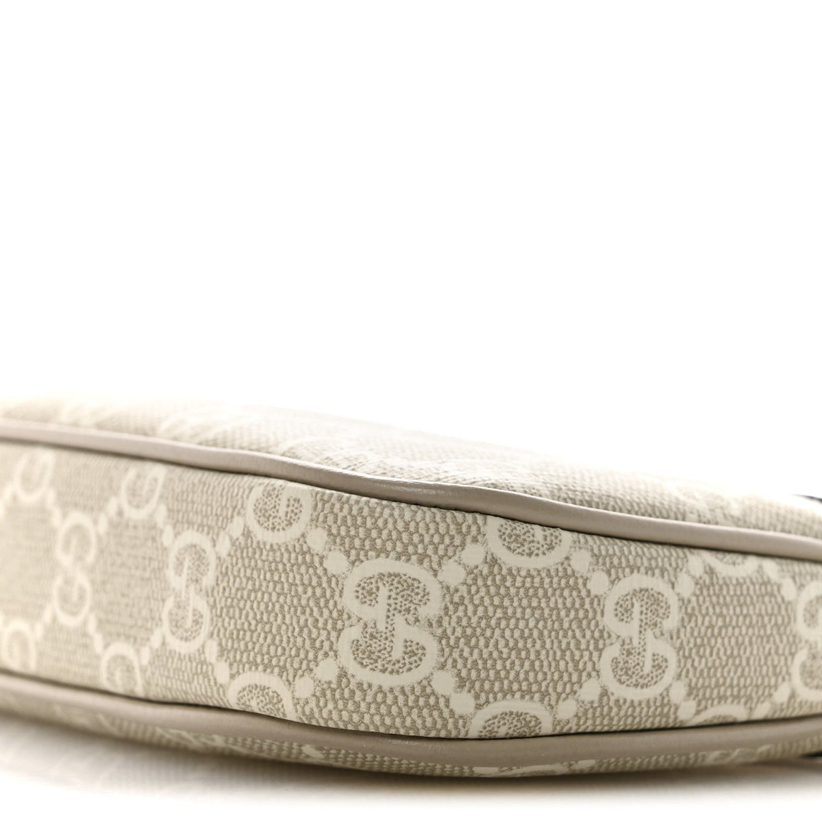 GG Supreme Monogram Textured Dollar Calfskin Web Mini Ophidia GG Handbag Beige Mystic White Oatmeal product image 10,