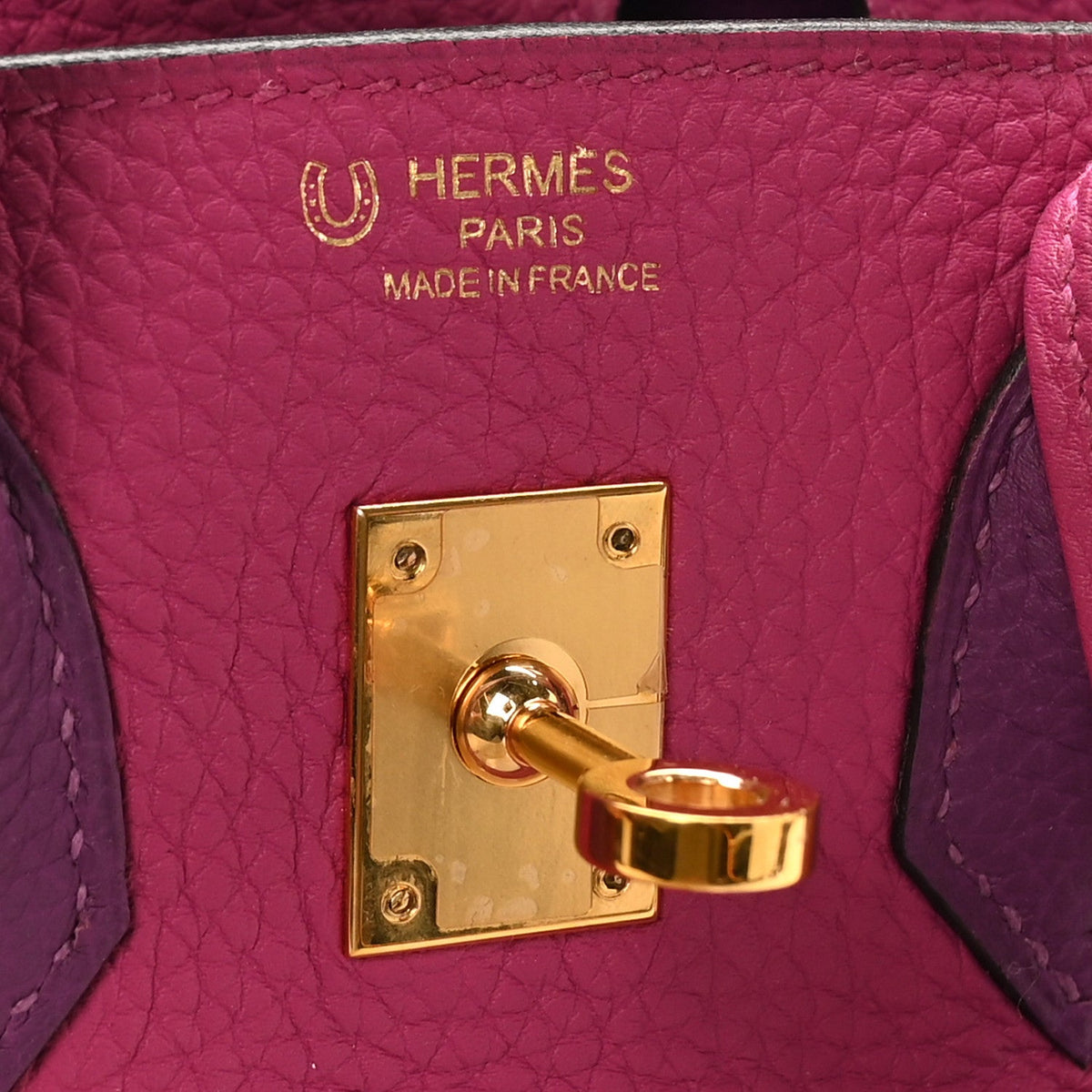 Togo Horseshoe Birkin 25 Rose Pourpre Cassis product image 6, provided for visual reference and product detail review