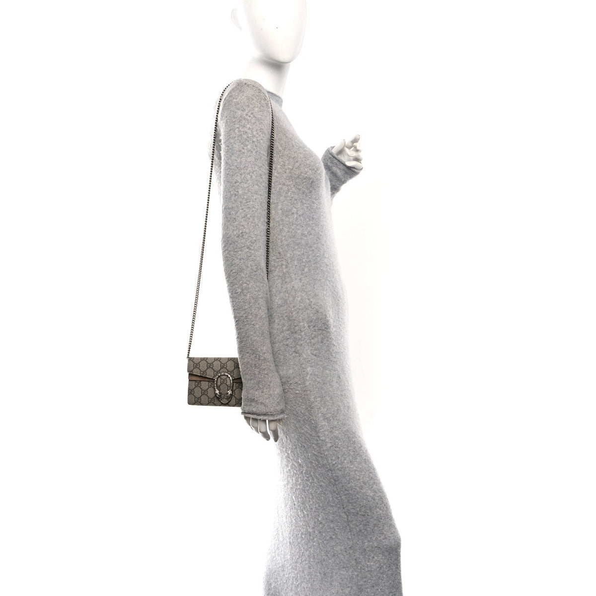 GG Supreme Monogram Super Mini Dionysus Shoulder Bag Taupe product image 2, provided for visual reference and product detail
