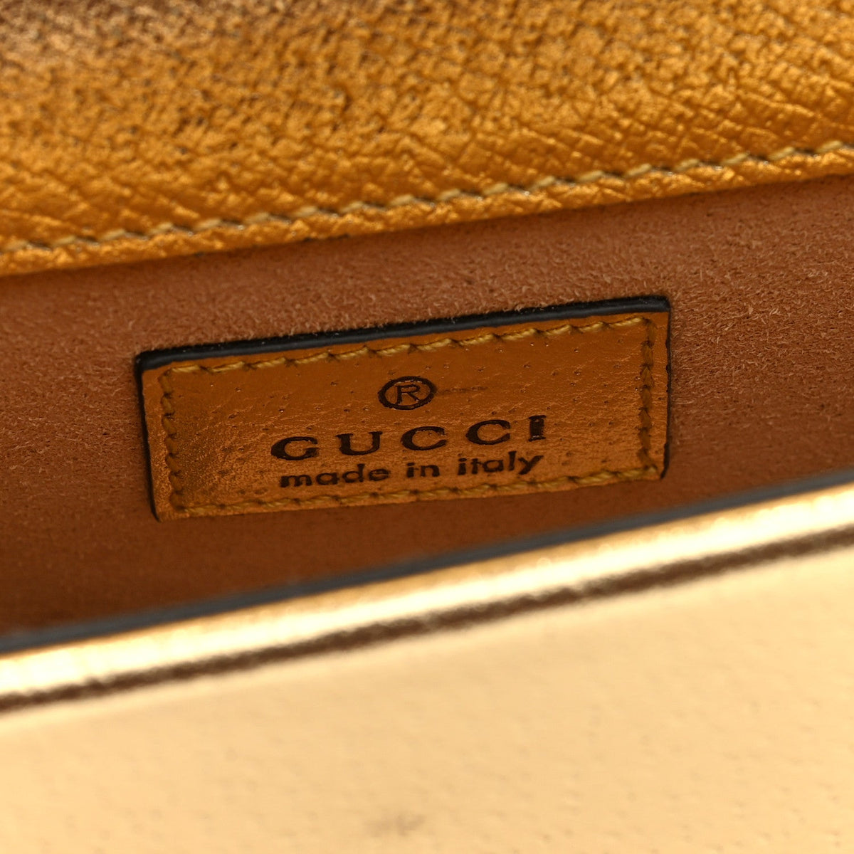 Metallic Calfskin Super Mini Dionysus Shoulder Bag Gold product image 6, provided for visual reference and product detail