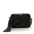 Pebbled Calfskin Small Soho Disco Bag Black product image 1, provided for visual reference and product detail review