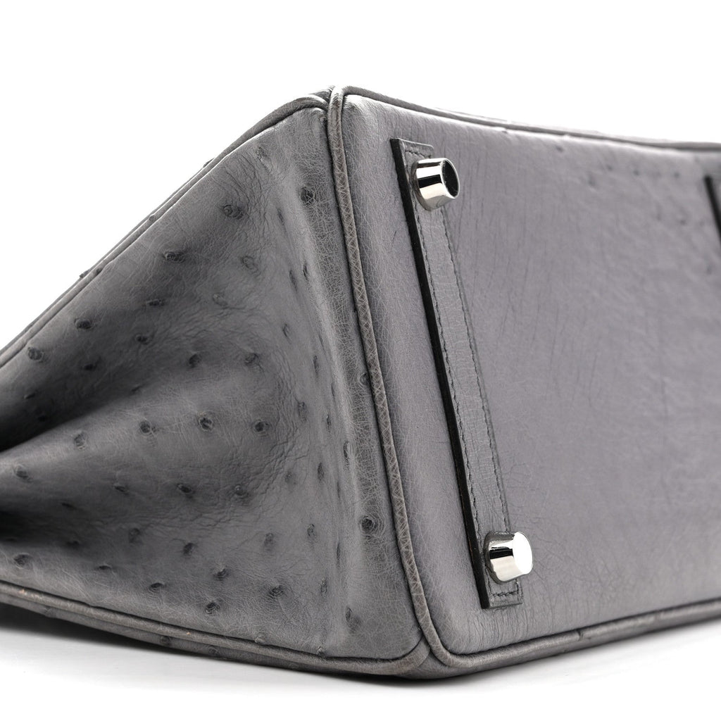 Ostrich Birkin 25 Gris Agate product image 9, provided for visual reference and product detail review