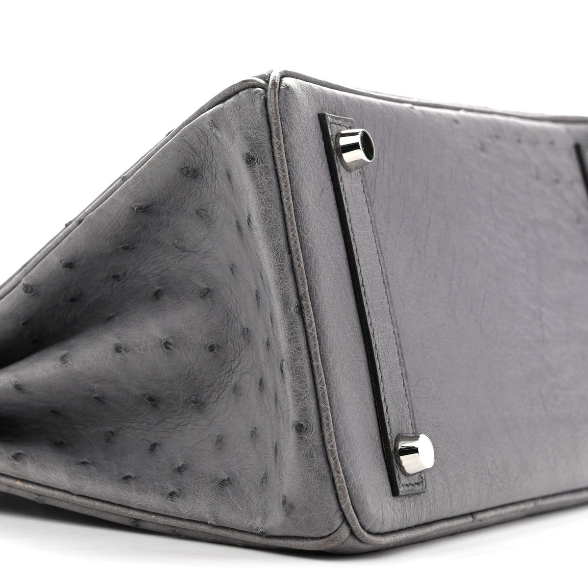 Ostrich Birkin 25 Gris Agate product image 9, provided for visual reference and product detail review