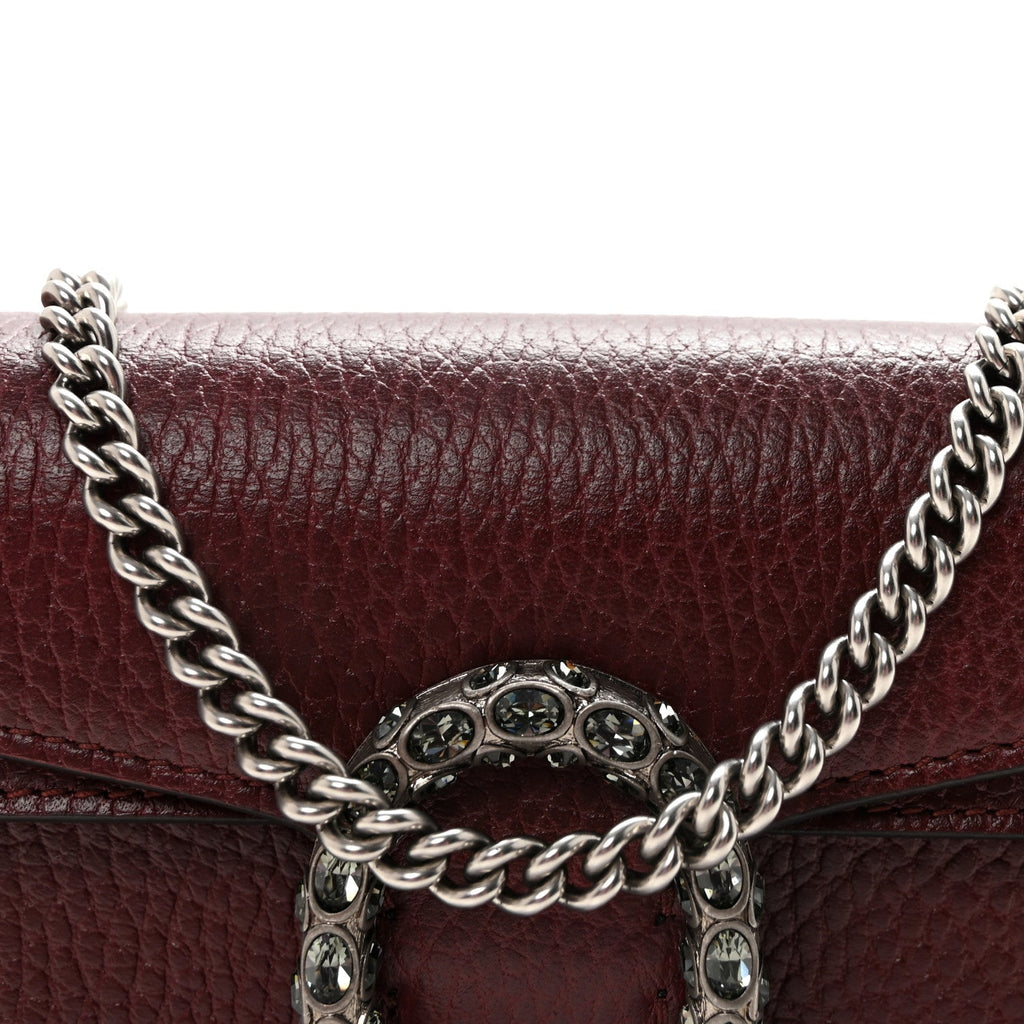 Dollar Calfskin Crystal Super Mini Dionysus Shoulder Bag Vintage Bordeaux Black Diamond product image 7, provided for visual