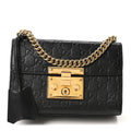 Guccissima Small Padlock Shoulder Bag Black product image 1, provided for visual reference and product detail review