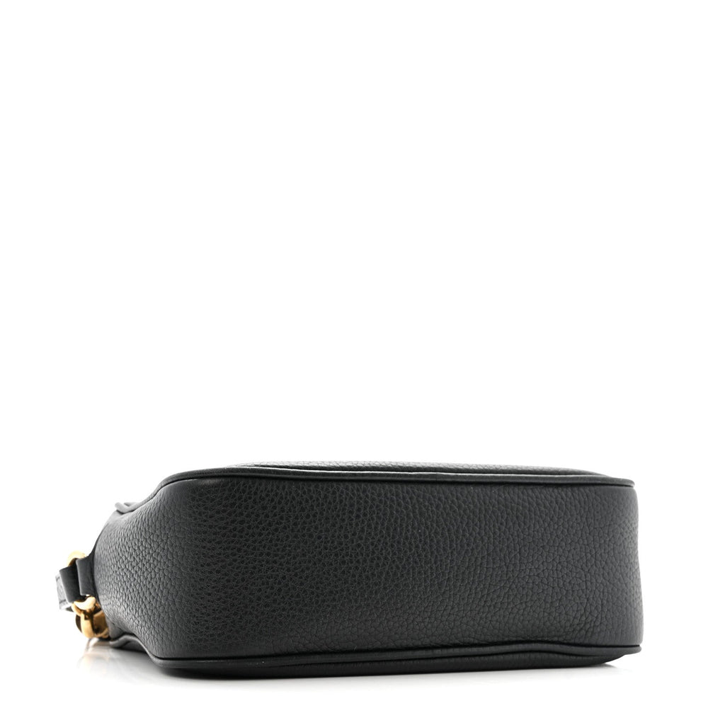 Pebbled Calfskin Small Soho Disco Bag Black product image 4, provided for visual reference and product detail review