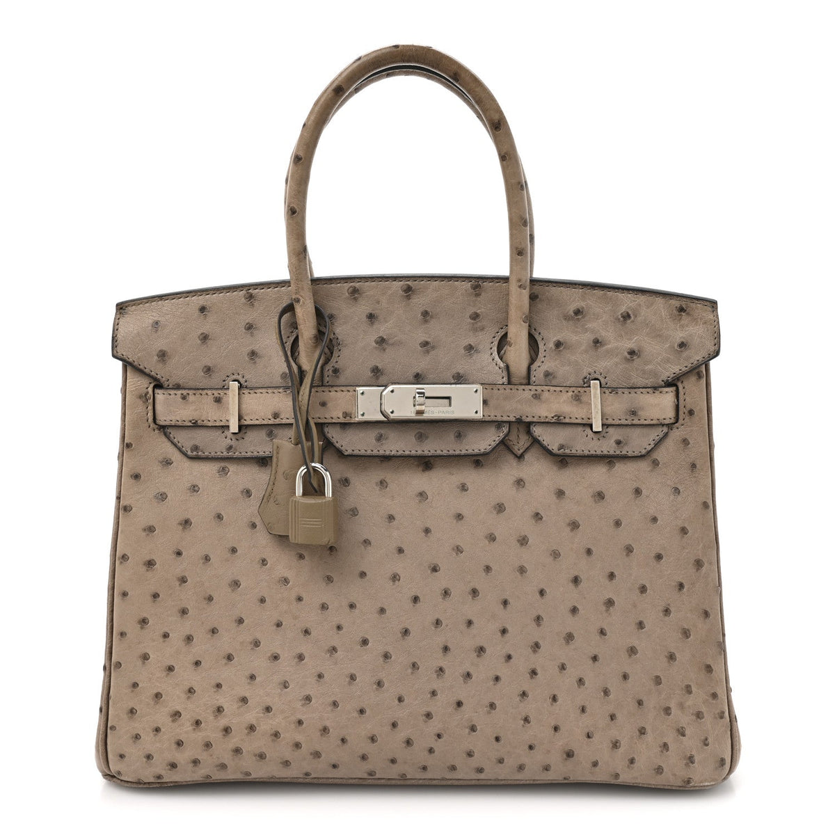 Ostrich Birkin 30 Mousse product image 1, provided for visual reference and product detail review