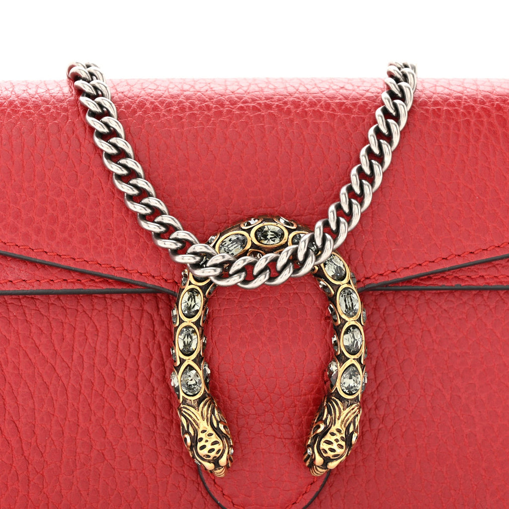 Calfskin Super Mini Dionysus Shoulder Bag Hibiscus Red product image 7, provided for visual reference and product detail