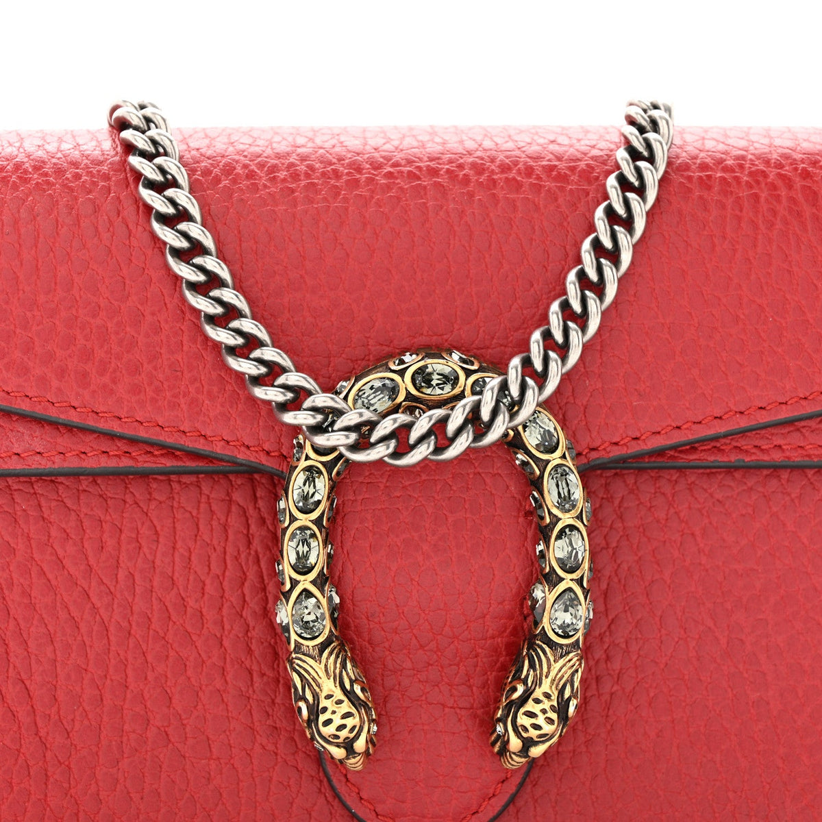 Calfskin Super Mini Dionysus Shoulder Bag Hibiscus Red product image 7, provided for visual reference and product detail