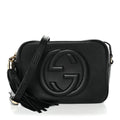 Pebbled Calfskin Small Soho Disco Bag Black product image 1, provided for visual reference and product detail review