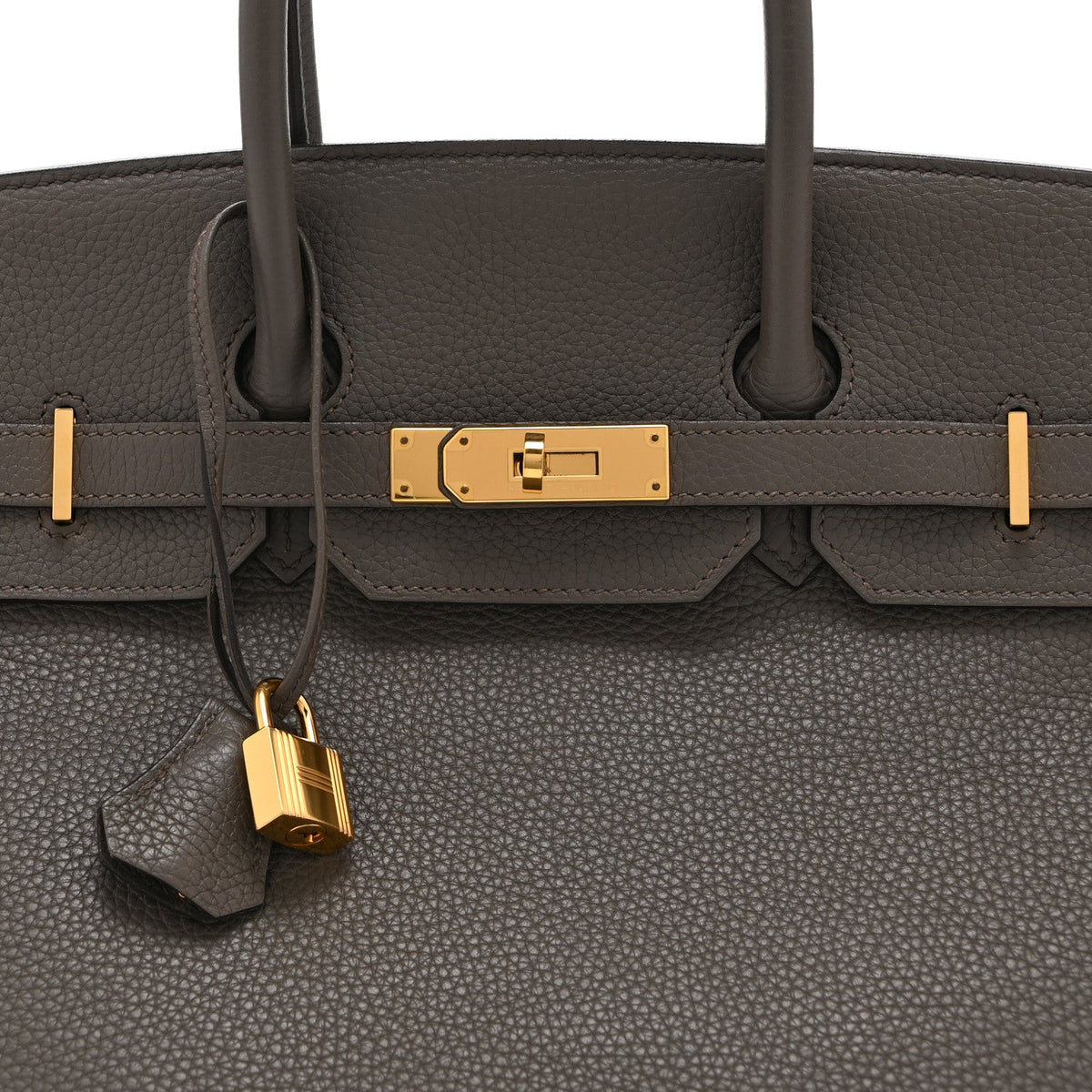 Taurillon Clemence Birkin 35 Etain product image 8, provided for visual reference and product detail review