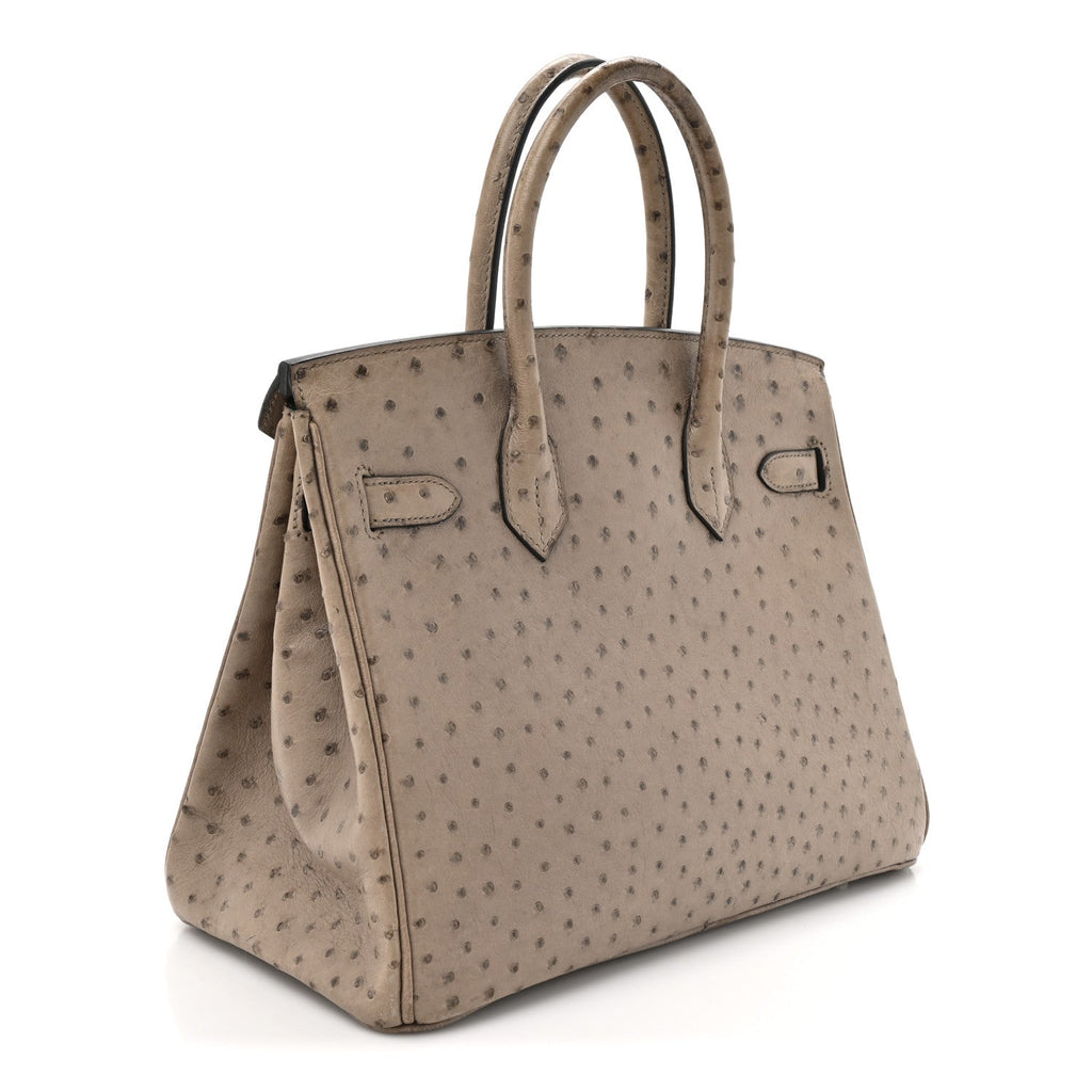 Ostrich Birkin 30 Mousse product image 2, provided for visual reference and product detail review
