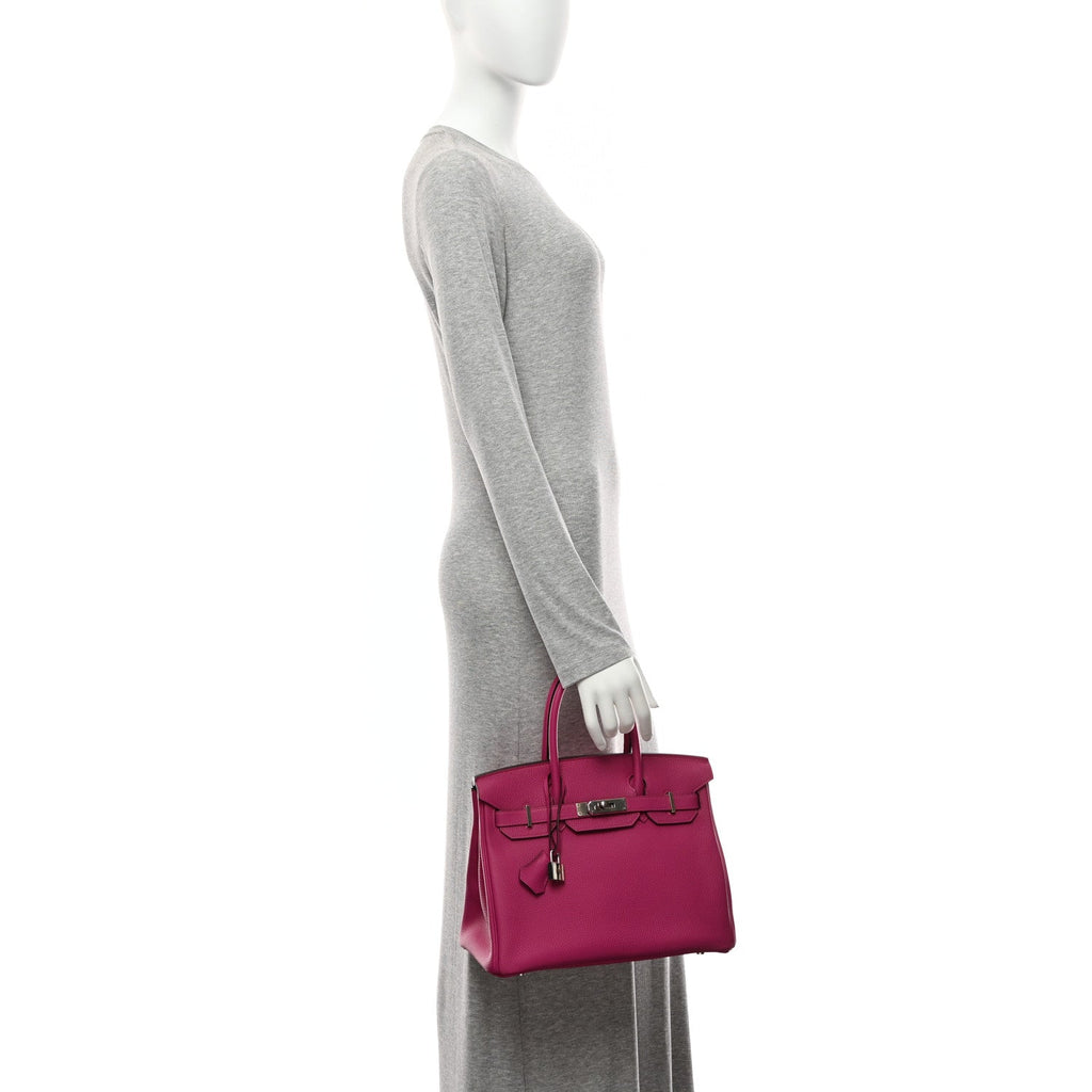 Togo Birkin 30 Rose Pourpre product image 2, provided for visual reference and product detail review