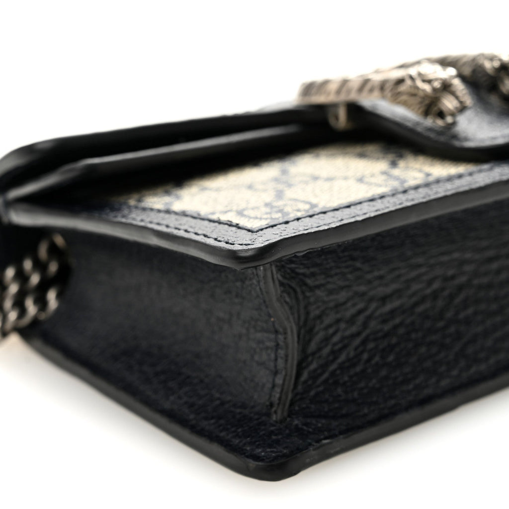 GG Supreme Monogram Textured Dollar Calfskin Super Mini Dionysus Shoulder Bag Beige Blue product image 8, provided for