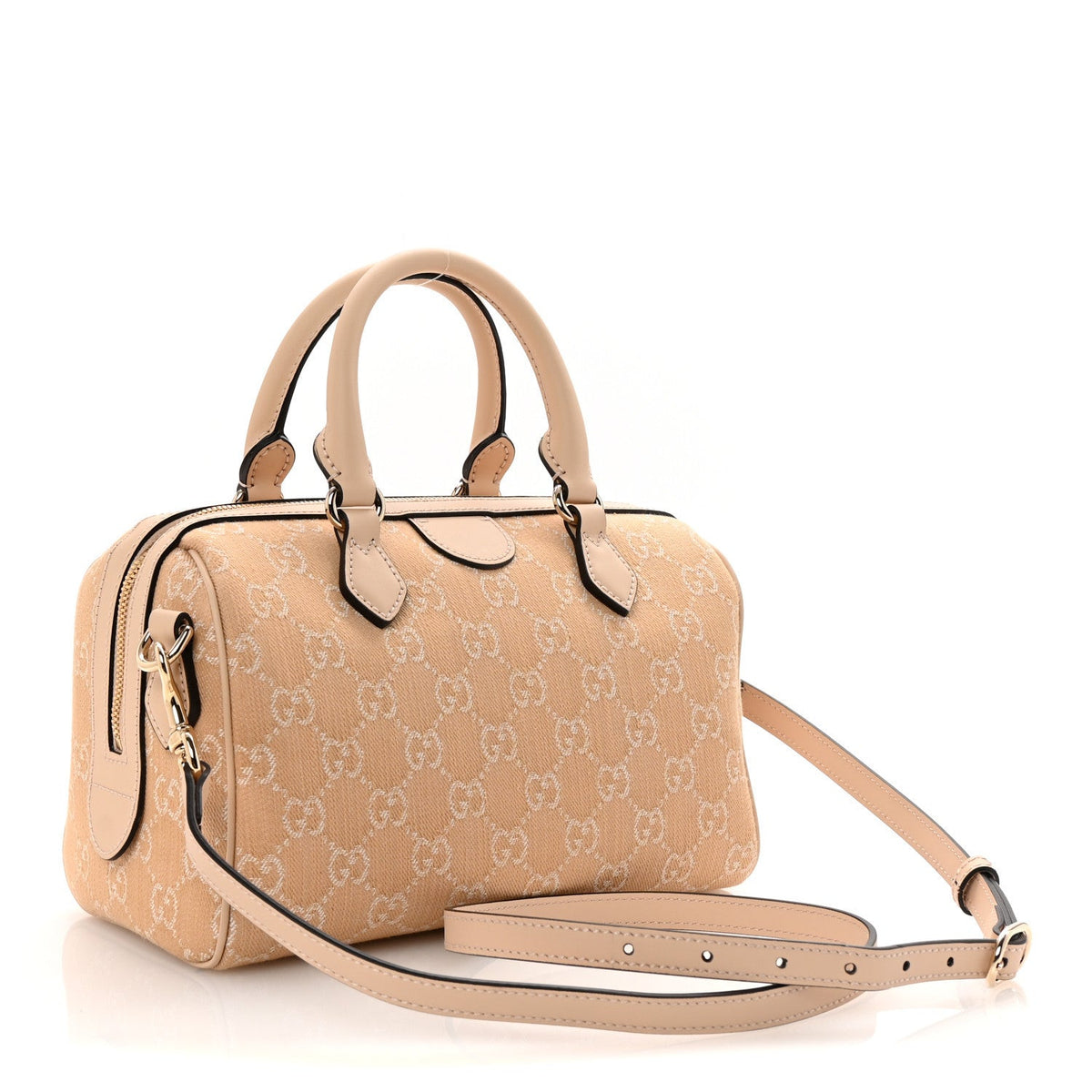 Summer Denim Calfskin GG Monogram Small Ophidia Top Handle Bag Souffle Rose product image 3, provided for visual reference