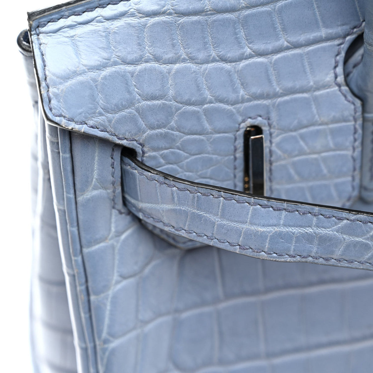 Matte Porosus Crocodile Birkin 30 Bleu Brighton product image 38, provided for visual reference and product detail review