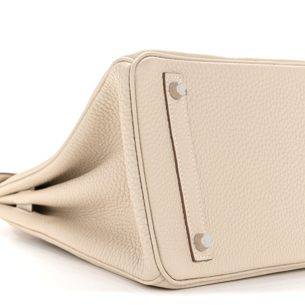 Taurillon Clemence Birkin 30 Craie product image 9, provided for visual reference and product detail review