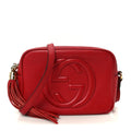 Pebbled Calfskin Small Soho Disco Bag Tabasco Red product image 1, provided for visual reference and product detail review