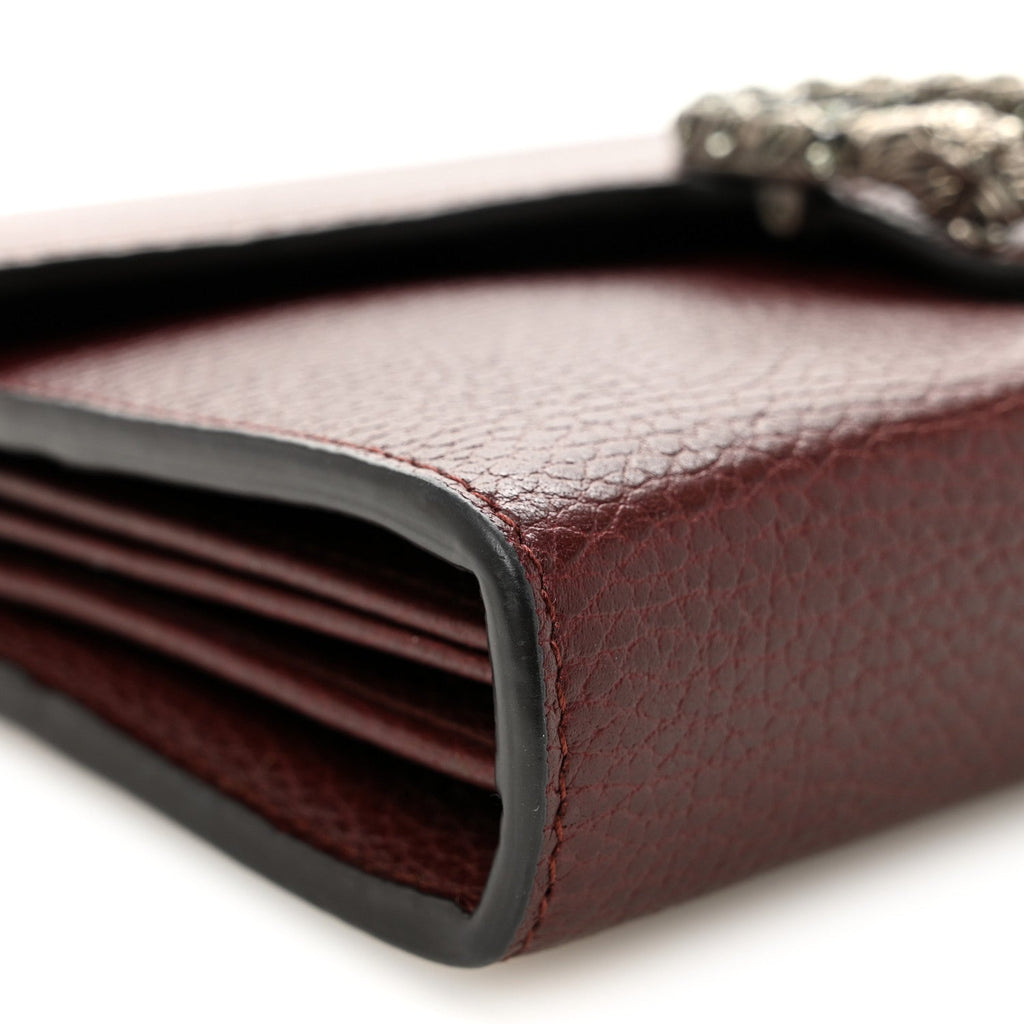 Dollar Calfskin Crystal Mini Dionysus Chain Wallet Vintage Bordeaux product image 9, provided for visual reference and
