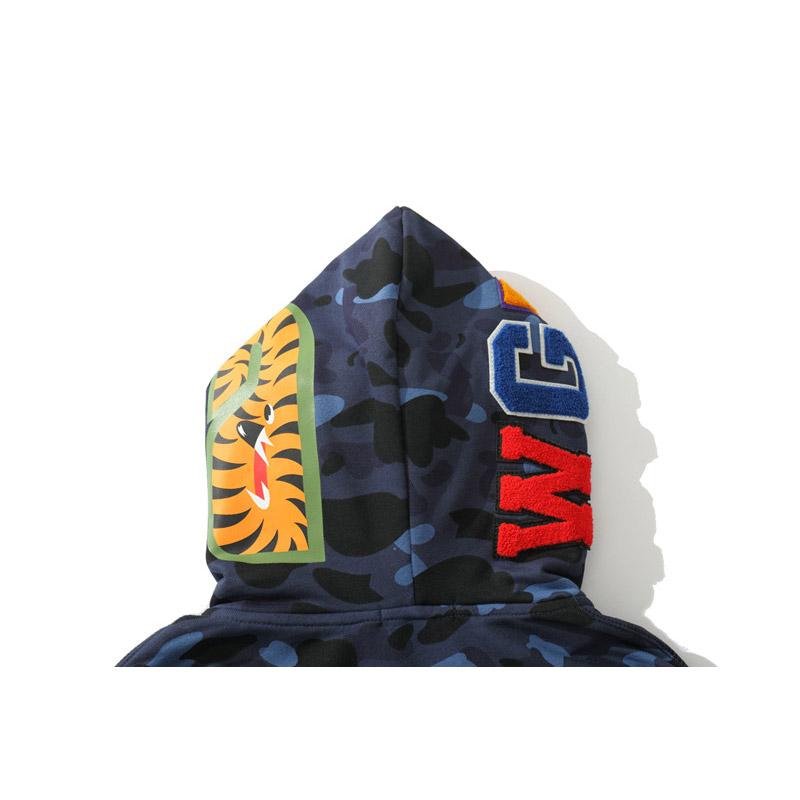 Bathing Ape Jacket Spring Fashion Brand Double Hood Camouflage Cardigan Zipper Sweater Coat for Men and Women product image