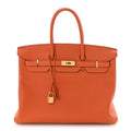 Togo Birkin 35 Orange product image 1, provided for visual reference and product detail review