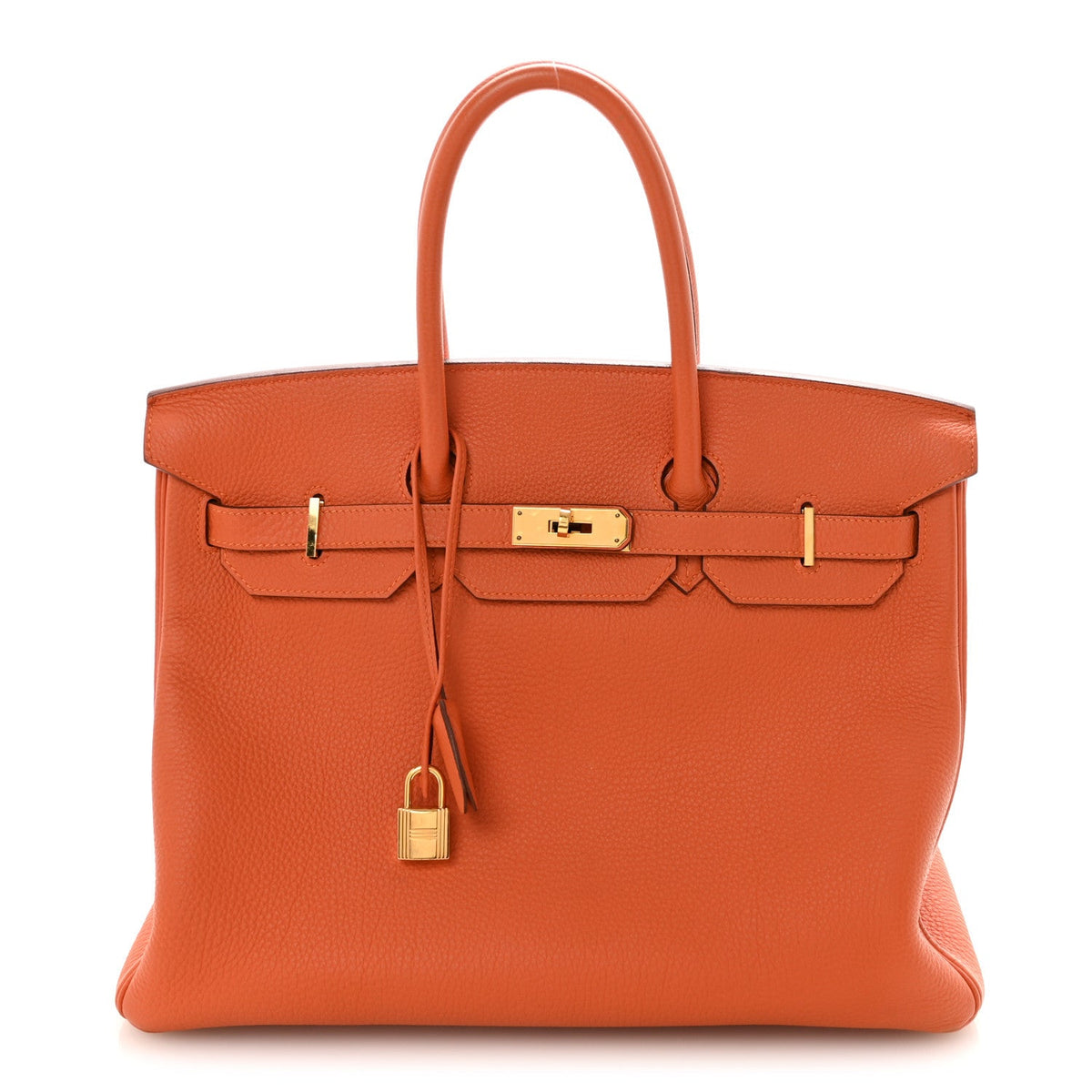 Togo Birkin 35 Orange product image 1, provided for visual reference and product detail review