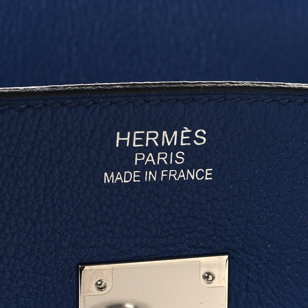 Taurillon Novillo Sea Surf Birkin 35 Bleu Saphir product image 5, provided for visual reference and product detail review