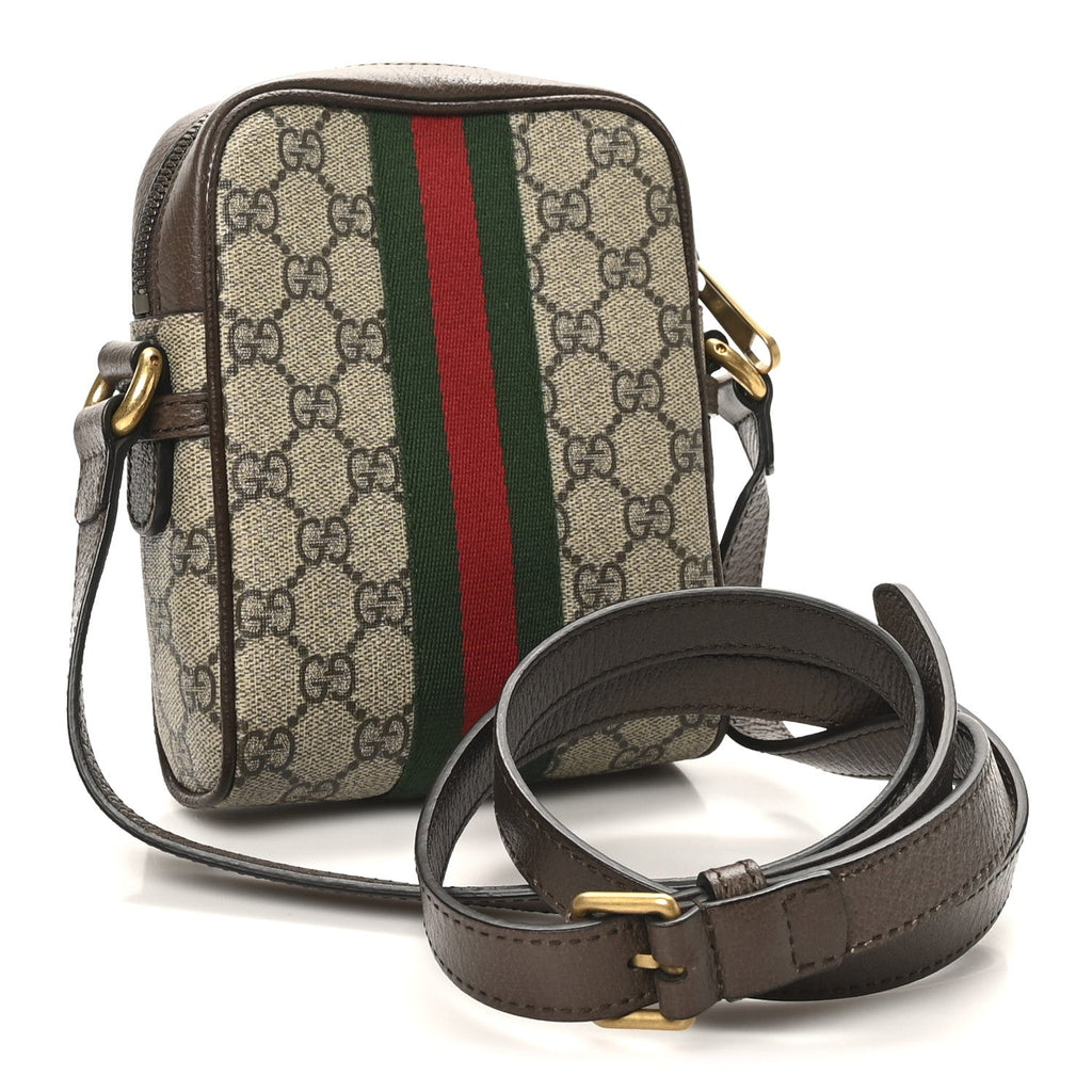 GG Supreme Monogram Web Mini Ophidia Messenger Brown product image 3, provided for visual reference and product detail review