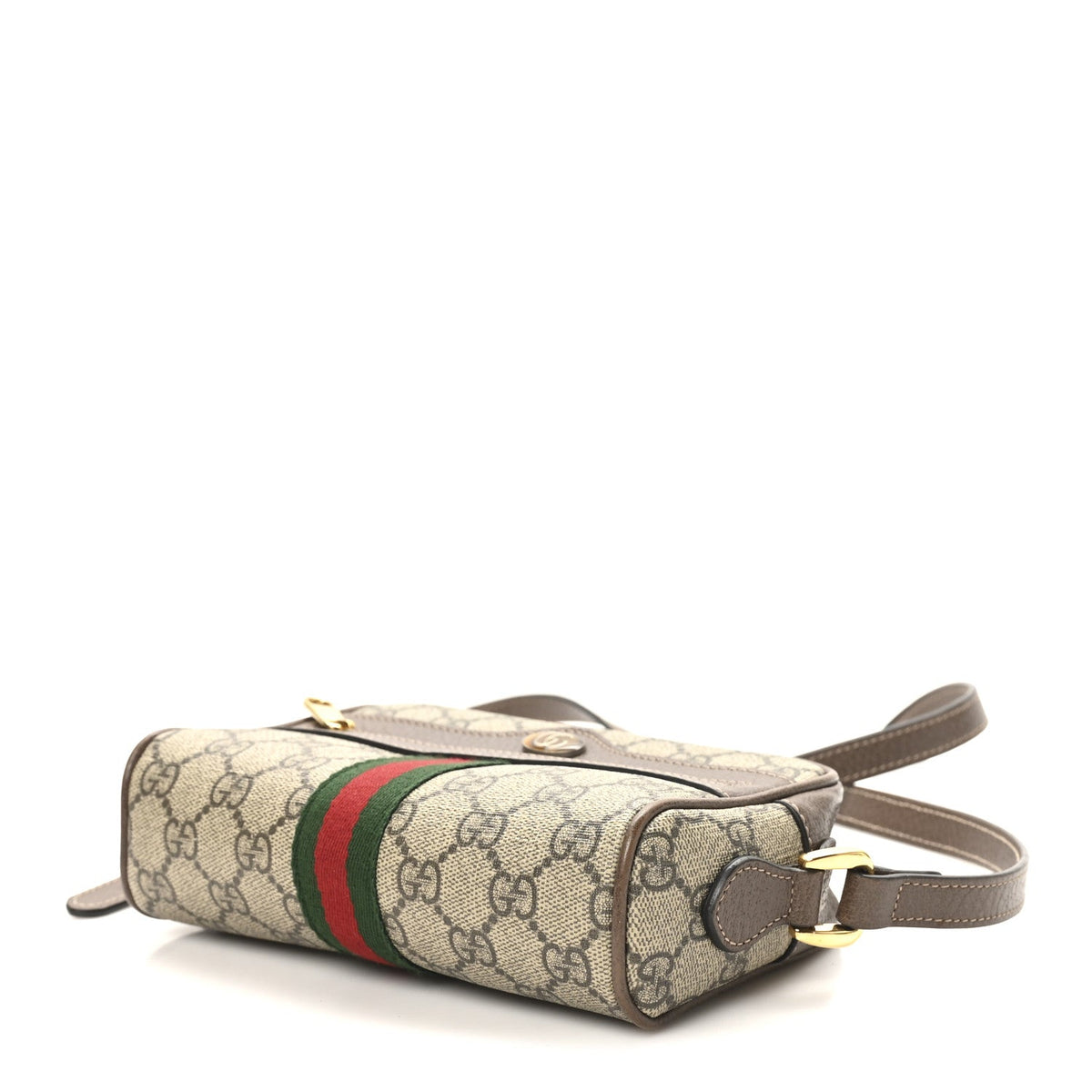 GG Supreme Monogram Web Mini Ophidia Shoulder Bag Brown product image 10, provided for visual reference and product detail