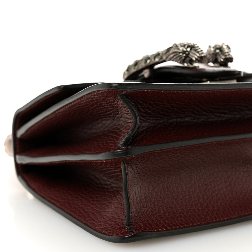 Dollar Calfskin Crystal Web Mini Dionysus Bamboo Top Handle Bag Vintage Bordeaux Black Diamond product image 9, provided for