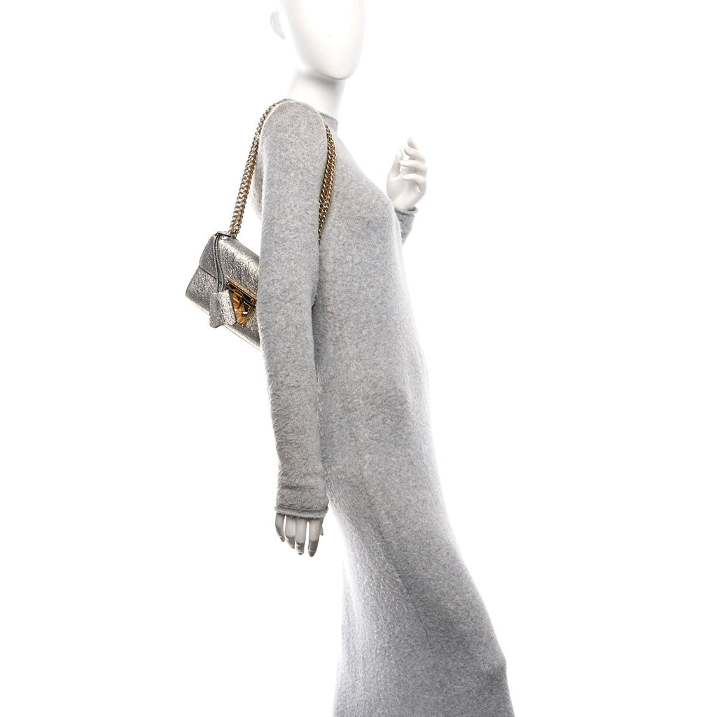 Galassia Small Padlock Shoulder Bag Argento product image 2, provided for visual reference and product detail review