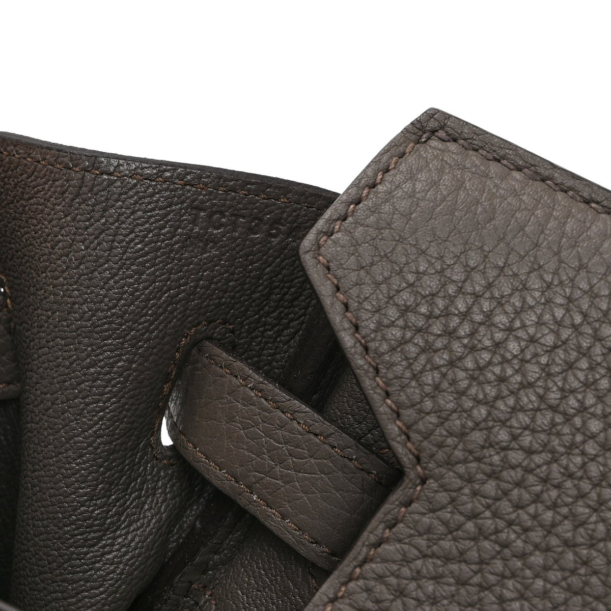 Taurillon Clemence Birkin 35 Etain product image 7, provided for visual reference and product detail review