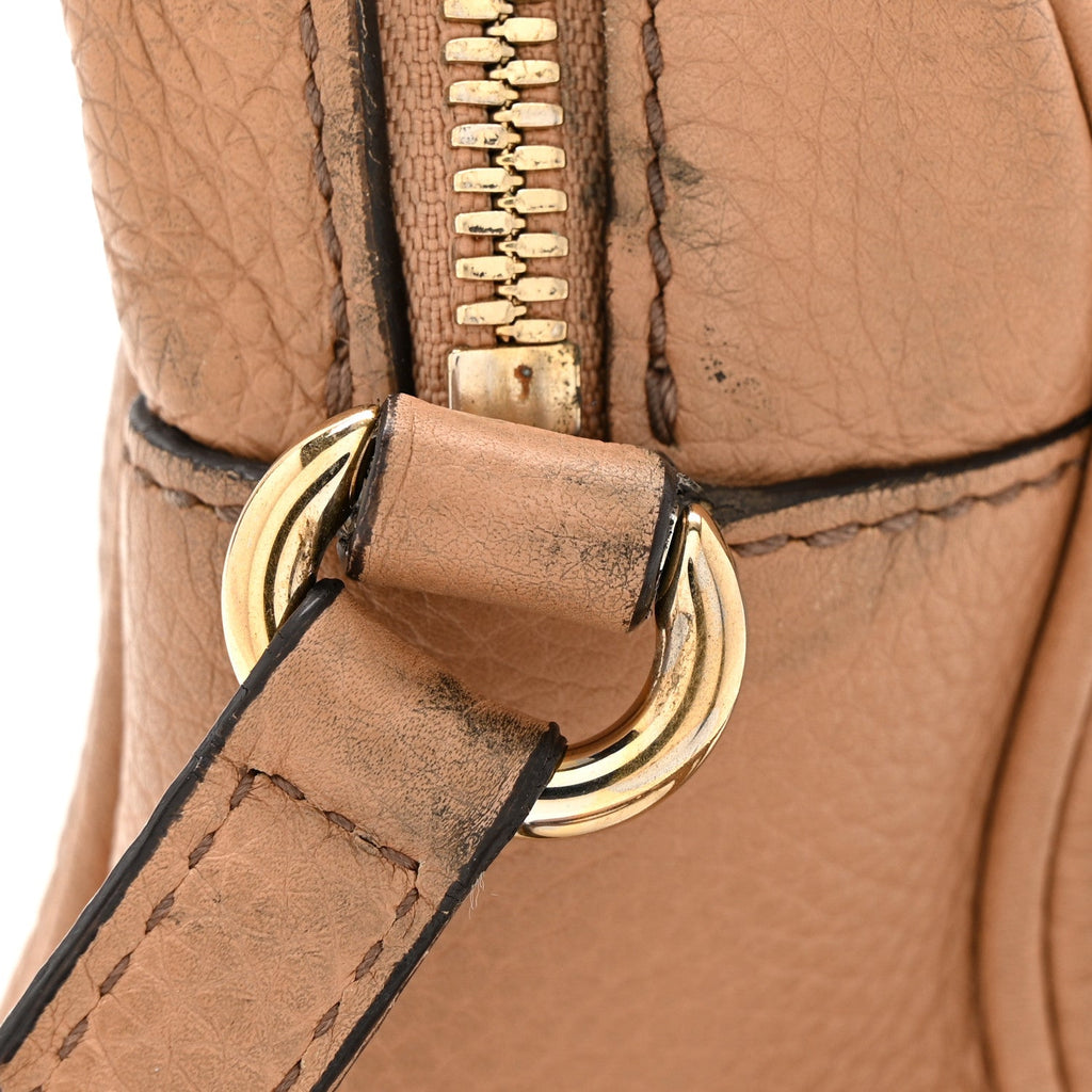 Pebbled Calfskin Small Soho Disco Bag Camelia product image 11, provided for visual reference and product detail review
