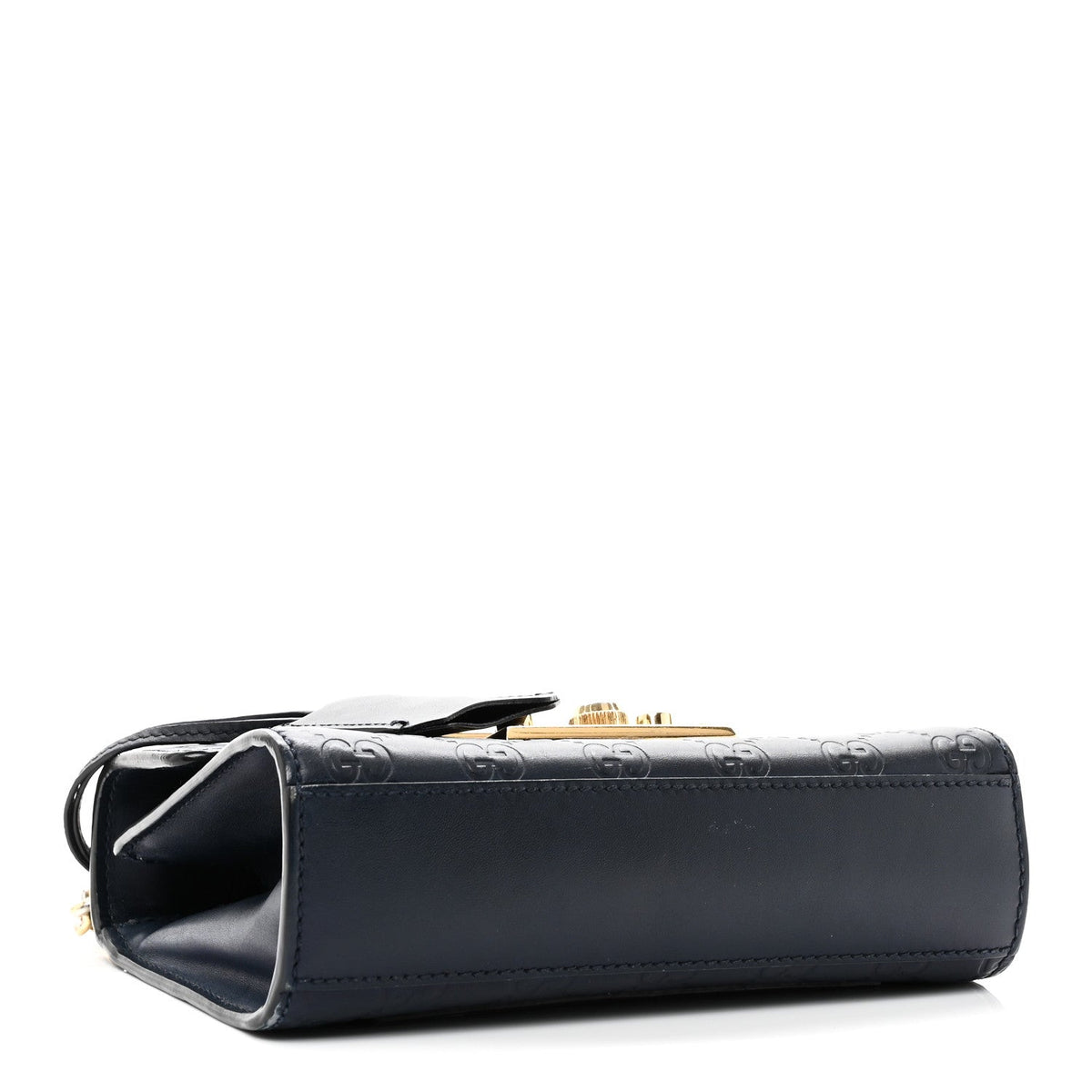 Guccissima Small Padlock Shoulder Bag Blue Agata product image 4, provided for visual reference and product detail review