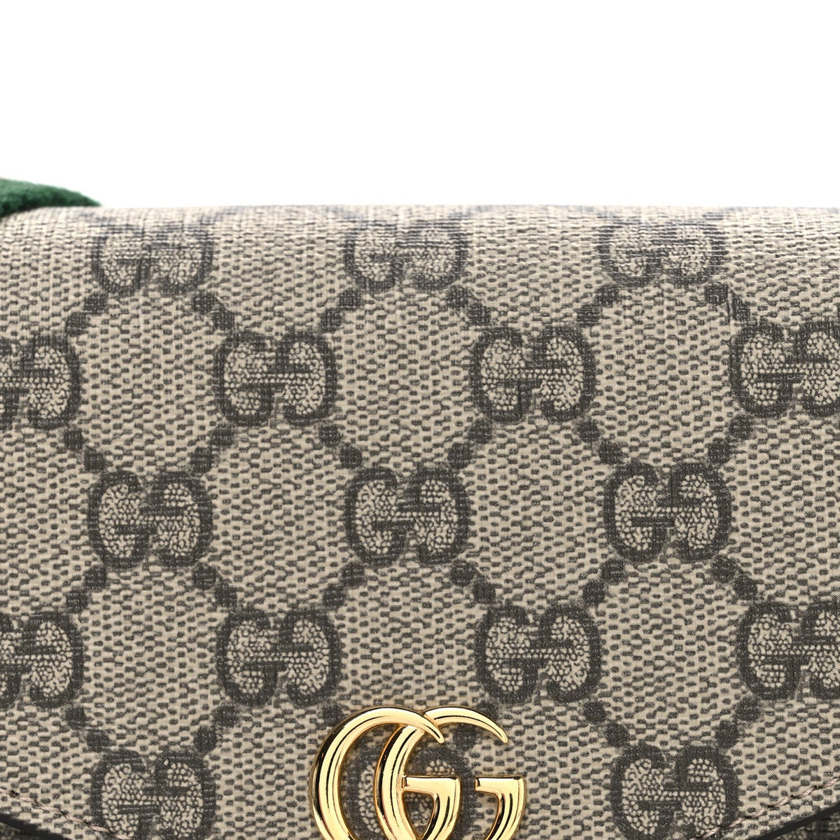 GG Supreme Monogram Textured Dollar Calfskin Web Mini Ophidia Envelope Shoulder Bag Beige Ebony New Acero product image 8,