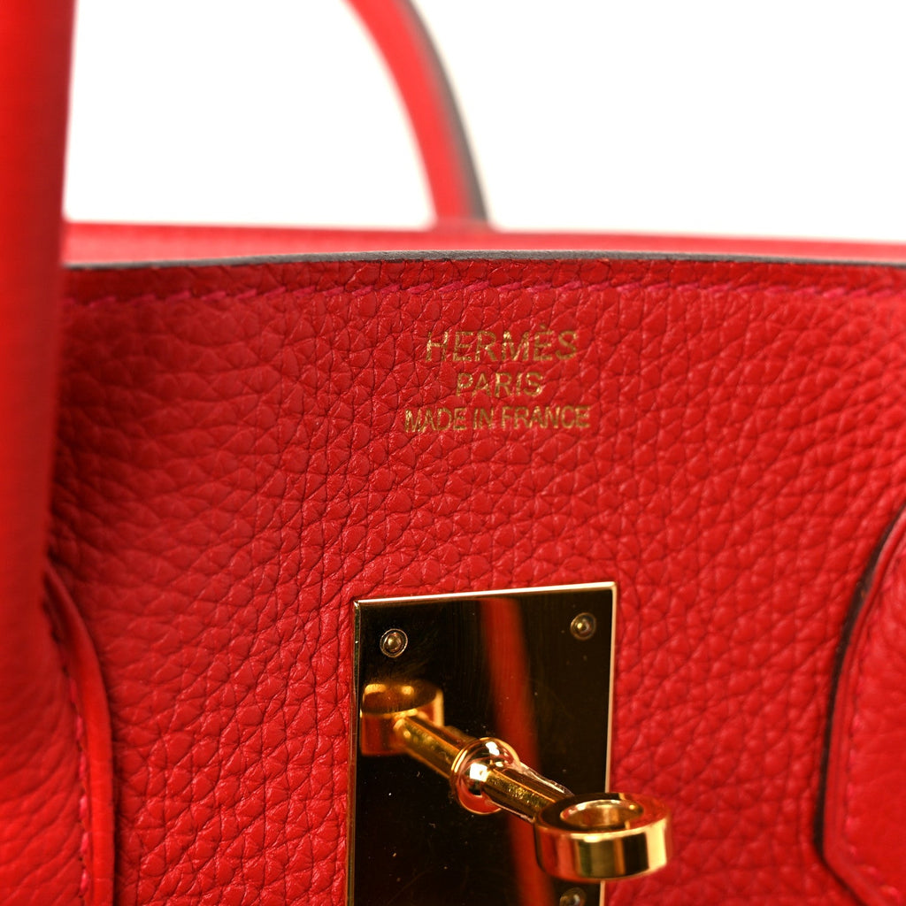 Togo BIRKIN 35 Geranium product image 7, provided for visual reference and product detail review