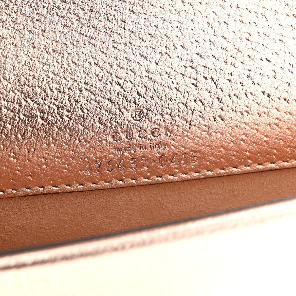 Metallic Calfskin Super Mini Dionysus Shoulder Bag Rose Gold product image 6, provided for visual reference and product