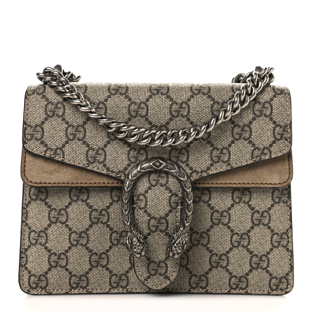 GG Supreme Monogram Mini Dionysus Shoulder Bag Taupe product image 1, provided for visual reference and product detail review