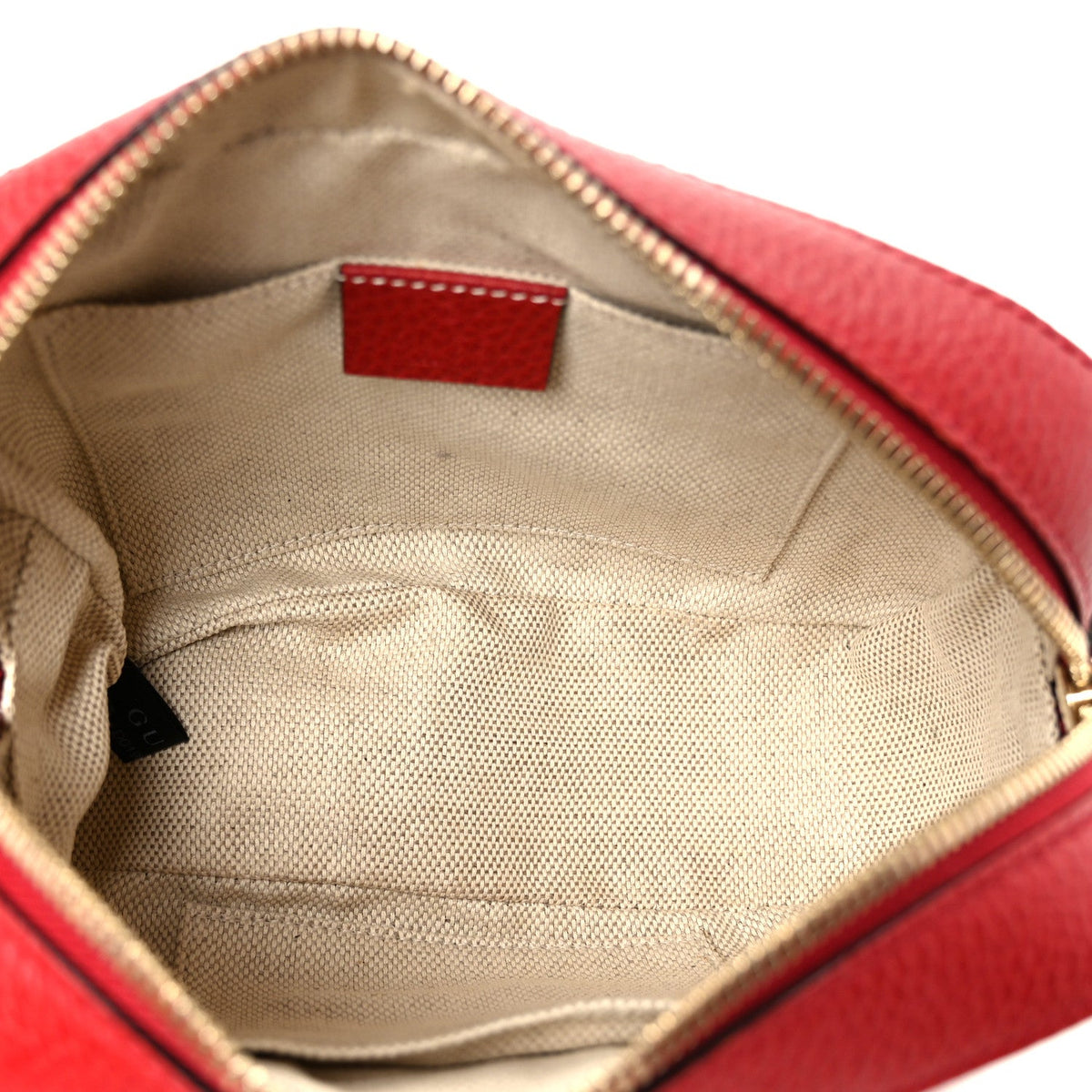 Dollar Calfskin Bi-Color Small Soho Disco Bag New Rosette Hibiscus Red product image 5, provided for visual reference and