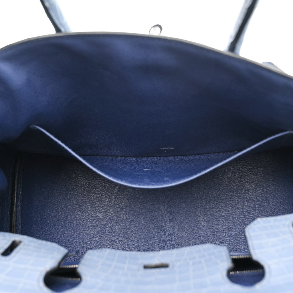 Matte Porosus Crocodile Birkin 30 Bleu Brighton product image 32, provided for visual reference and product detail review