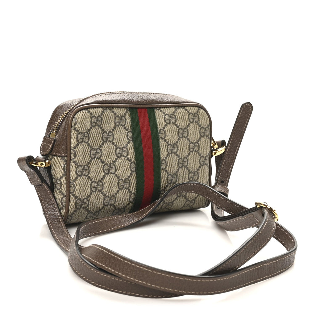 GG Supreme Monogram Web Mini Ophidia Shoulder Bag Brown product image 3, provided for visual reference and product detail