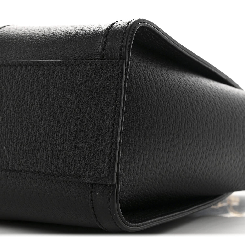 Textured Calfskin Web Small Ophidia Tote Bag Black product image 10, provided for visual reference and product detail review