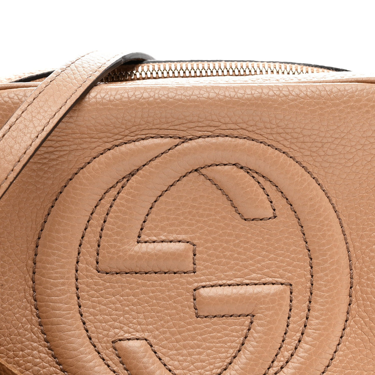 Pebbled Calfskin Small Soho Disco Bag Rose Beige product image 9, provided for visual reference and product detail review