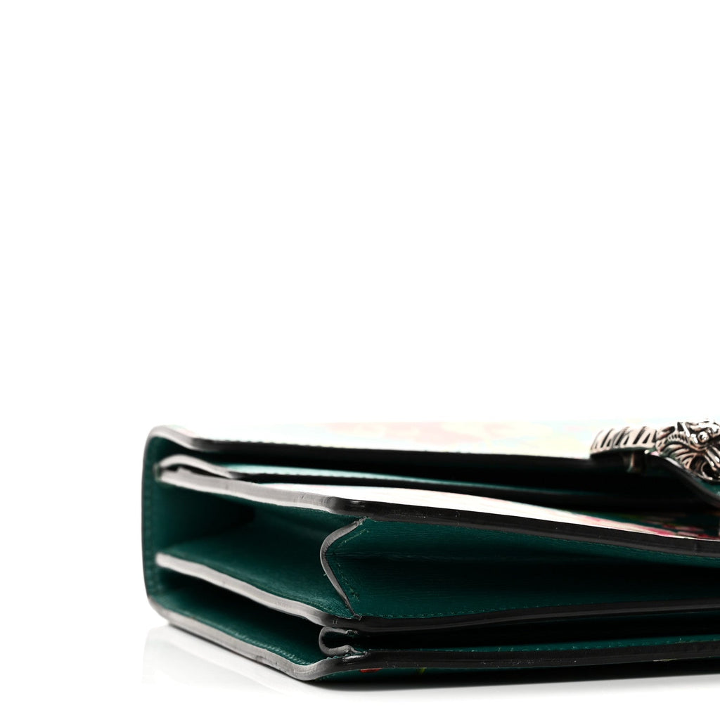 Calfskin Blooms Print Medium Dionysus Shoulder Bag Bright Emerald Multicolor product image 9, provided for visual reference